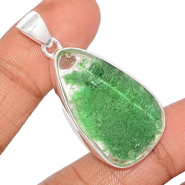 Treated Ghost Phantom, Lodolite 925 Sterling Silver Pendant XGB BP205869