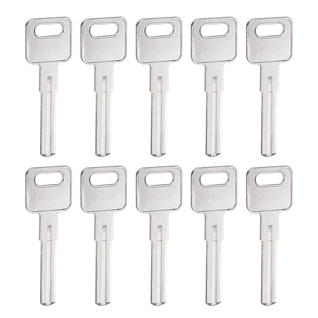 Key Blanks, 35mm Length 1 Slot Brass New Uncut Replacement Tool 10 Pcs