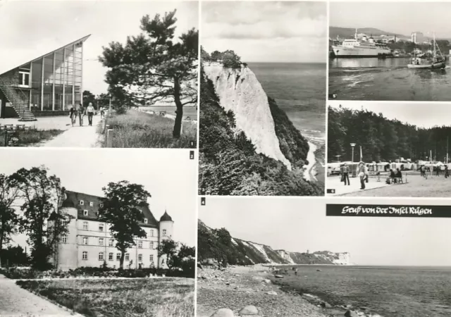 alte sw AK Gruß von der Insel Rügen 1978 gelaufen Ansichtskarte C794f