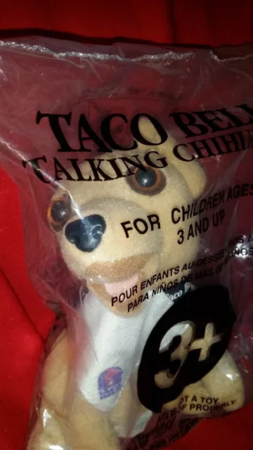 Taco Bell Talking Chihuahua "Your Getting Hungry" Dog w Napkin  Applause Plush