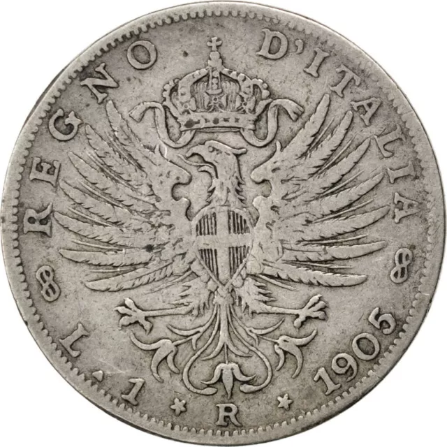 [#81258] Monnaie, Italie, Vittorio Emanuele III, Lira, 1905, Rome, TB, Argent, K 2