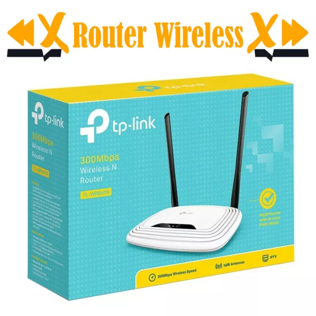Router Access Point Lan Switch tp-link 4 LAN Wireless wifi 300Mbps wr841n