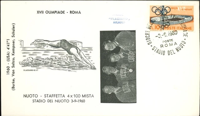 🏅 Olimpiade Roma 1960 - Nuoto staffetta 4 x 100 mista donne - Oro Stati Uniti