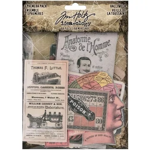 NEW Tim Holtz Idea-ology Ephemera Pack Halloween