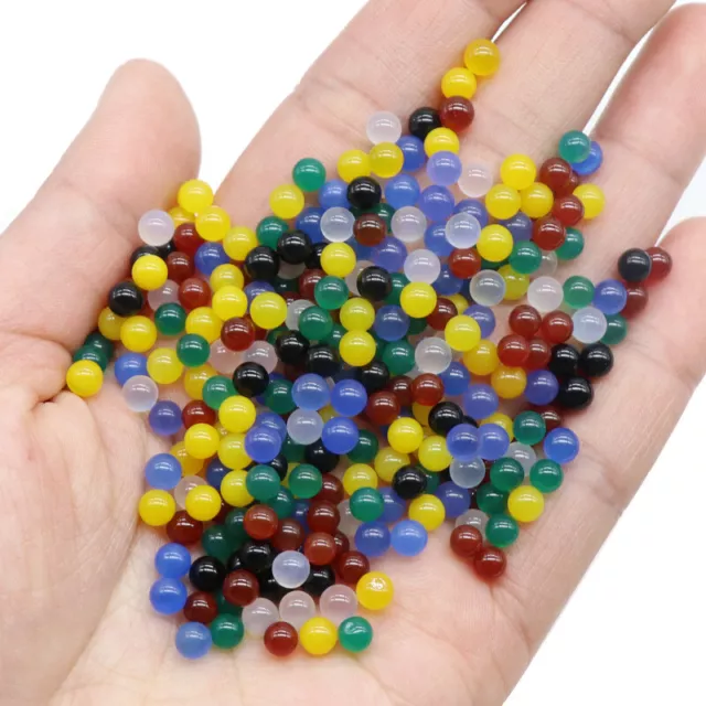 50pcs Assorted Mixed Natural Agate Round Ball Shape No Hole 4mm Beads Wholesale