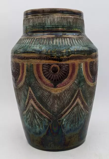 CHRISTOPHER DRESSER LINTHORPE SIGNED POTTERY VASE c1880 A/F