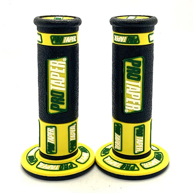 Yellow 7/8" 1" Motorcycle Handlebar Hand Grips Dirt Bike Off-road ATV Universal