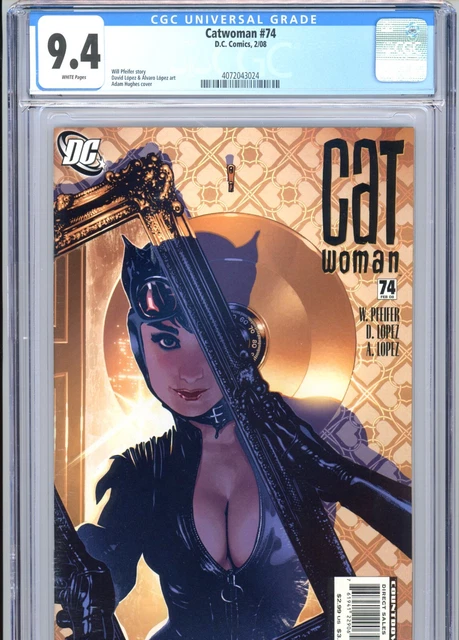 Catwoman #74 CGC 9.4 White Pages Adam Hughes Cover DC Comics 2008