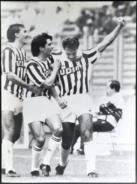 Altes Pressefoto Bonetti, Laurel Und Casiraghi Juventus 1990 FT 2521 - Druck