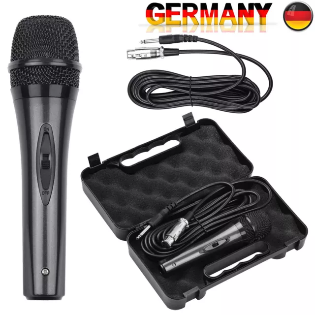 Dynamisches Profi Metall Mikrofon Microfon + Koffer Case + 5m 6.35mm Kabel XLR