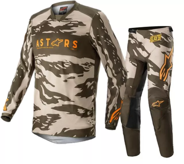 2022 Alpinestars Racer TAKTISCH Camouflage Sand Kinder Motocross Rennset Ausrüstung Jugend