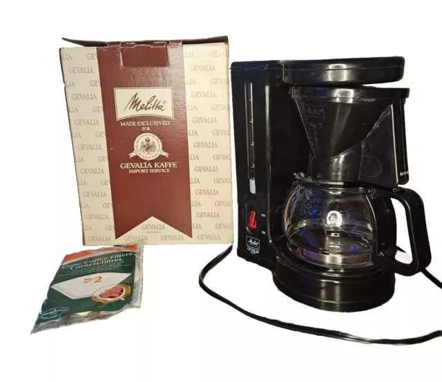 Vintage Melitta Coffee Maker BCM-4C Gevalia 4-Cup Black CLEAN Dorm RV  Descaled!