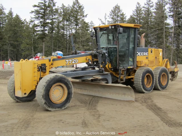 2005 John Deere 772D Motor Grader 14' Moldboard Cab Tractor Snow Wing bidadoo