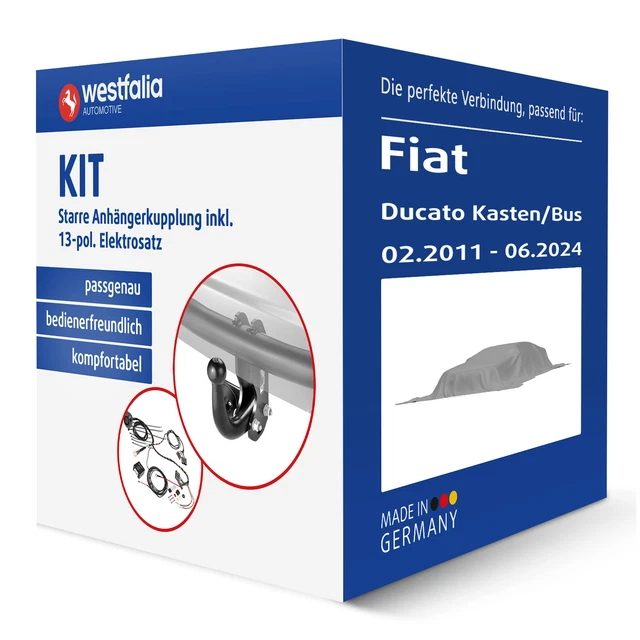 Fiat Ducato Kasten/Bus Anhängerkupplung Starr Westfalia + 13