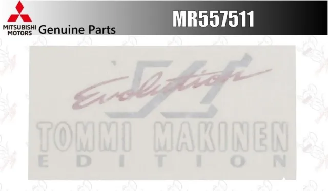 Mitsubishi Original Hinten EVO VI Tommi Makinen Edition Aufkleber 6,5...