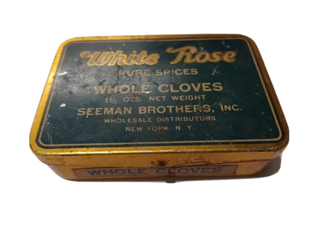 WHITE ROSE CLOVES SPICE TIN with some contents