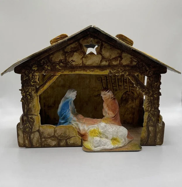 VINTAGE CHALKWARE NATIVITY SHEEP 1950's Replacement Figures Lot 5 £26.