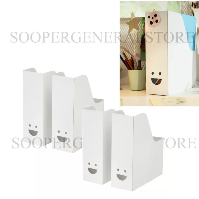 Ikea White Magazine Office File Organiser Holder Paper Storage Box Folder