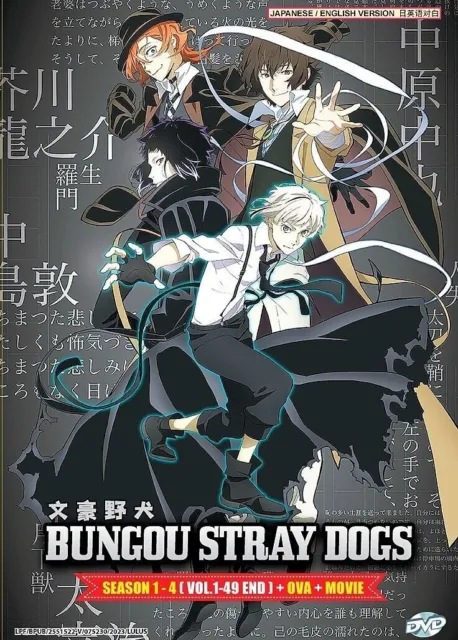 Bungou Stray Dogs Complete Anime Season 1 - 4 with OVA Movie English Dubbed DVD