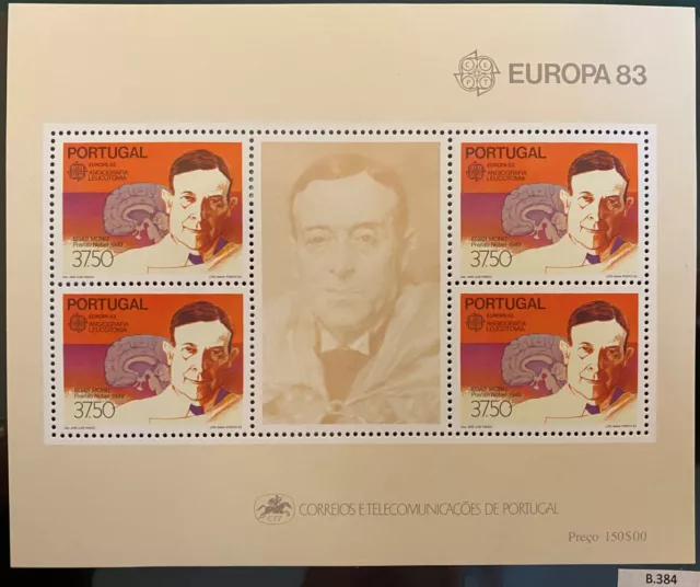 B384 Briefmarken Block Portugal Europa 1983