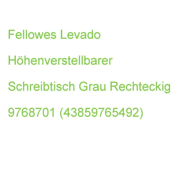 Fellowes Levado Elektrisch Höhenverstellbarer Schreibtisch Grau Rechteckig, C-fu