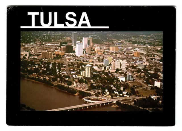 Postcard 4x6 OK Tulsa Aerial Birdseye View