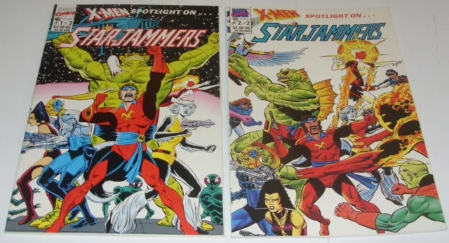 X-Men Spotlight On...Starjammers 2 x Marvel Comics No 1,2 From 1990 Corsair Chod