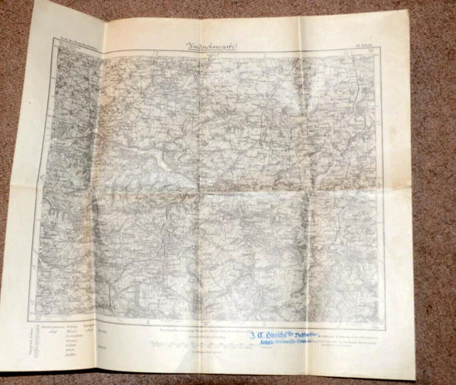60849 Mapa de País Umgebungskarte Döbeln Tarjeta El Alemán Reiches 1880
