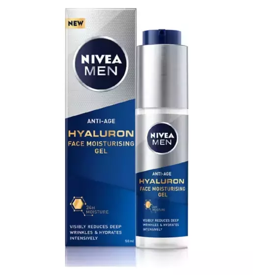 Nivea Gel Idratante Viso Antietà Ialuron Uomo 50ml Nuovo