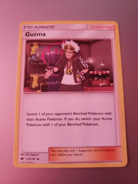 Pokemon : SM BURNING SHADOWS GUZMA 115/147 UNCOMMON
