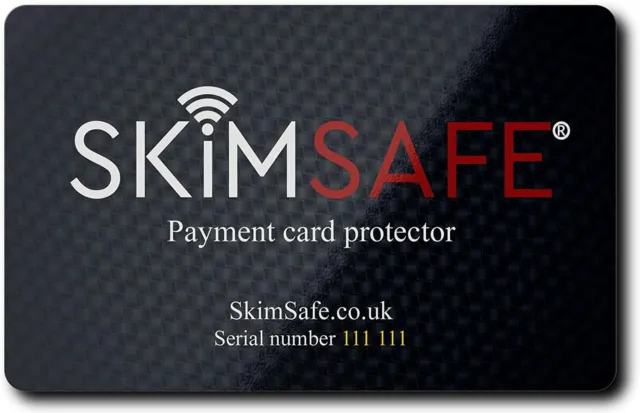SKIMSAFE RFID NFC Security Blocking Contactless Credit Card Protector RRP £19.99