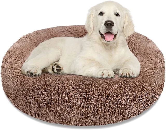 Comfortable Dog & Cat Bed Donut Cuddler, anti Anxiety Bed for Small - Large Pets