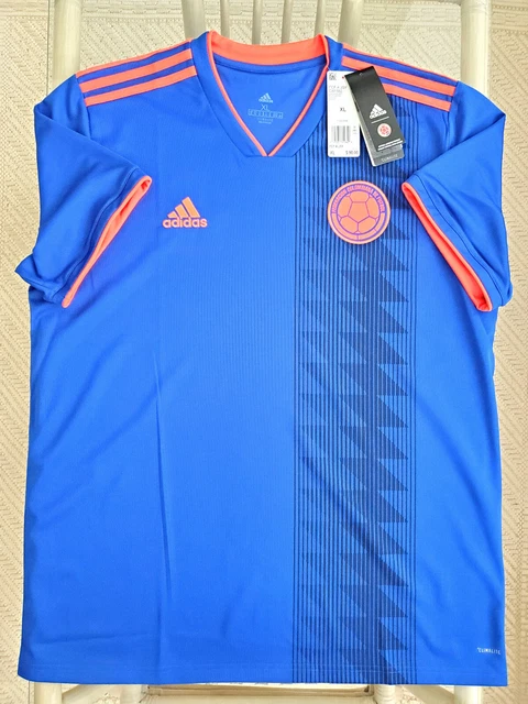 NEW official Adidas 2018 Colombia National Soccer Team Away Jersey blue Size XL