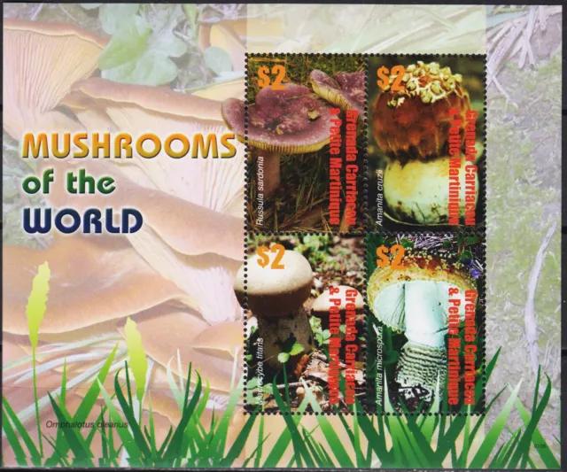 Grenada 2007 Mushrooms Fungi Plants Nature m/s MNH