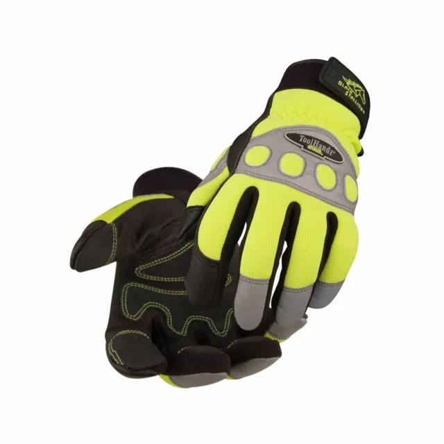 Black Stallion ToolHandz 99HV Hi-Vis Pigskin Mechanics Glove - Single Pair