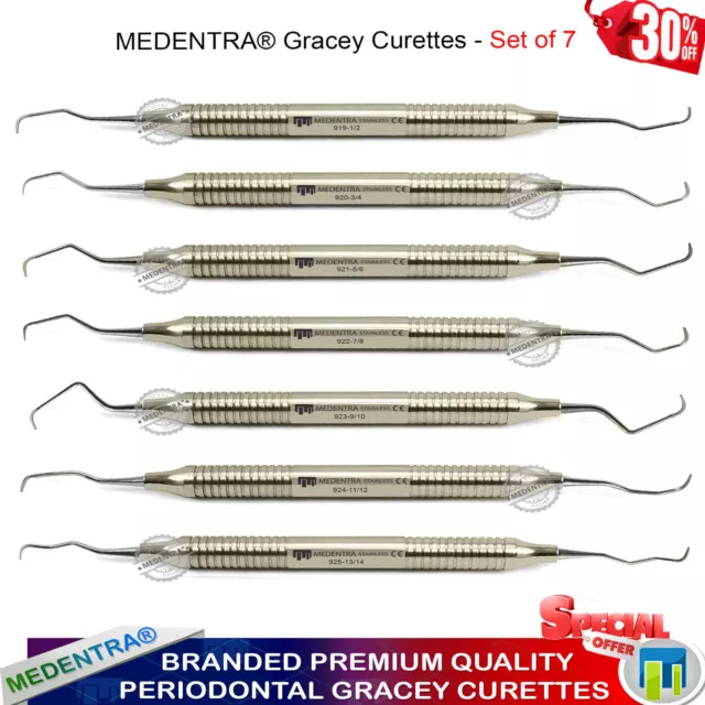 Parodontale Curettes,Gracey Curette Jeu de 7,Perio,Calcul,Racine Planification,