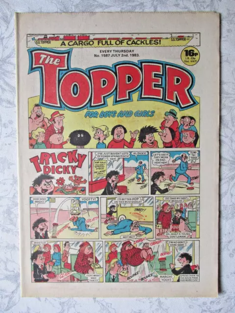 THE TOPPER COMIC.   JUL 2nd.  1983.  NO.1587.   UNSOLD/ UNREAD NEWSAGENTS STOCK!