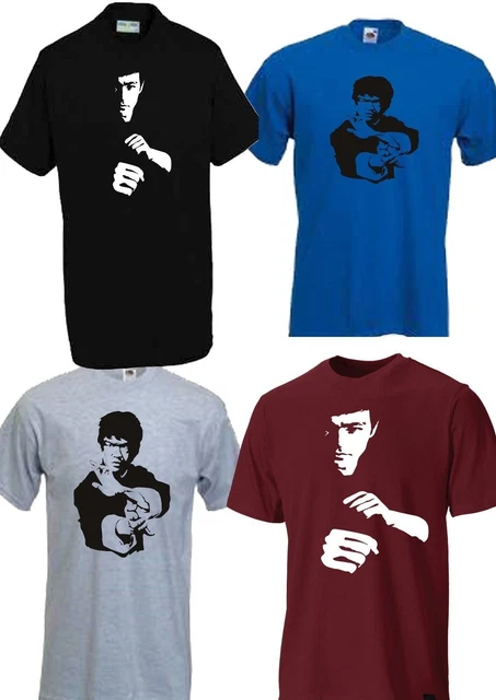 T-shirt top Bruce Lee Jeet Kune do dragon mma ufc retrò arti marziali leggenda di Natale