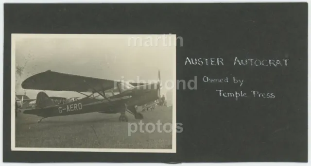 Auster Aurocrat G-AERO Original 1949 Photo, CX017