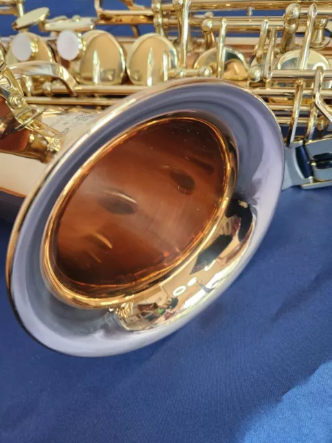 YANAGISAWA A-902 Alto Saxophone bronze elegant ligature pad saver key clamp 3