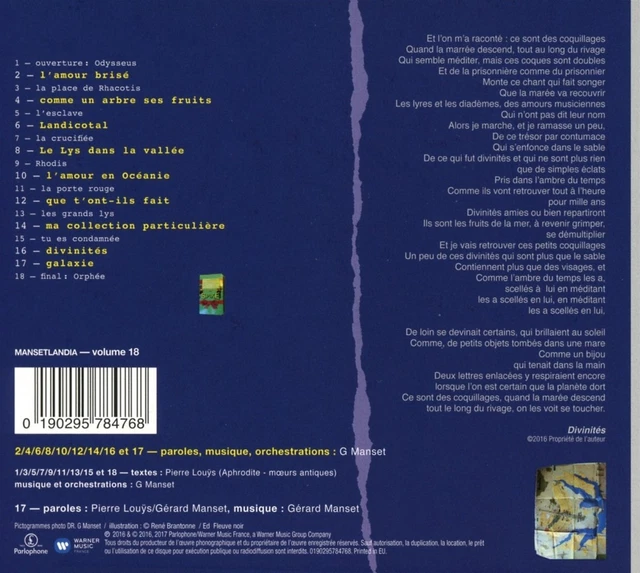 GERARD MANSET OPÉRATION Aphrodite (Remasterise en 2016) (CD) EUR 32,39