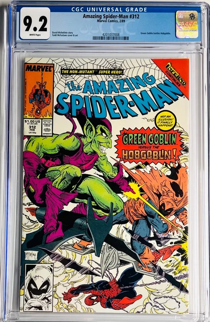 Amazing Spider-Man #312 CGC 9.2-McFarlane Cover & Art-Green Goblin vs Hobgoblin!