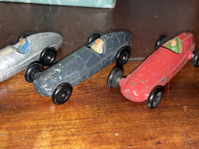 Lot of Three 1930s Marklin Pico 61 miniature Race Cars, Rare