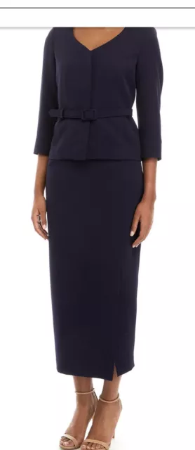 Lesuit Skirt Suit/Size 20W/New With Tag/Retail$240/Lined/Long Skirt/Navy