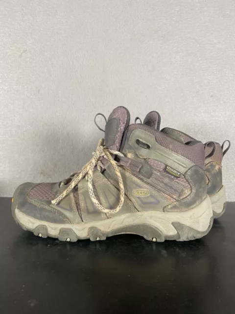 Keen Oakridge Waterproof Hiking Shoe Boot Mid Gray Purple Womens Sz 7.5 1015356