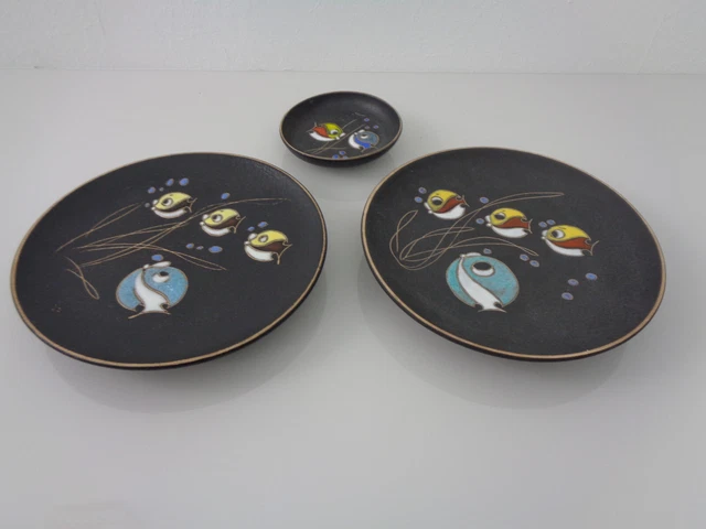 ASSIETTE DECORATIVE CERAMIQUE Annees 50/60 Giraud Vallauris EUR 50,00