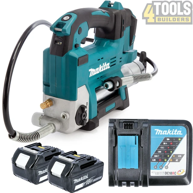 MAKITA DGP180 18V LXT Cordless Grease Gun With 2 x 6.0Ah Batteries
