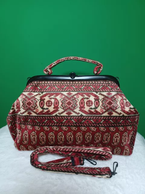 Vintage Classic handmade British Carpet Bag