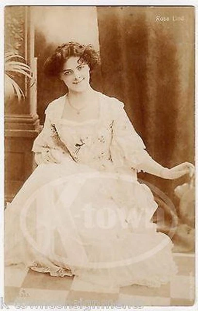 Rosa Lind French Theatre Stage Actress Antique Real Photo Postcard Rppc
