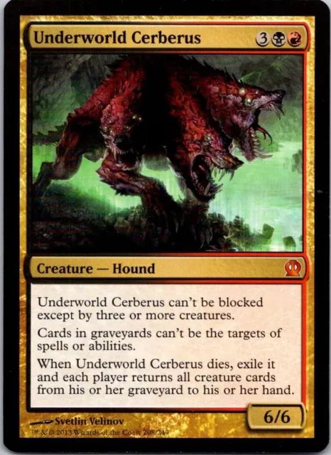 Underworld Cerberus 1x FOIL THS MTG Theros Mythic MINT black red Underworld Cerberus 1x FOIL THS MTG Theros Mythic MINT black red